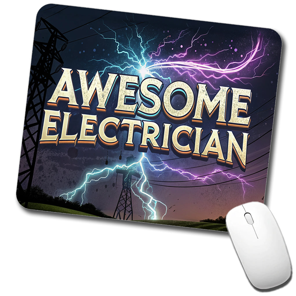 Awesome Electrician Inspirational Low Profile Mouse Pad Mat