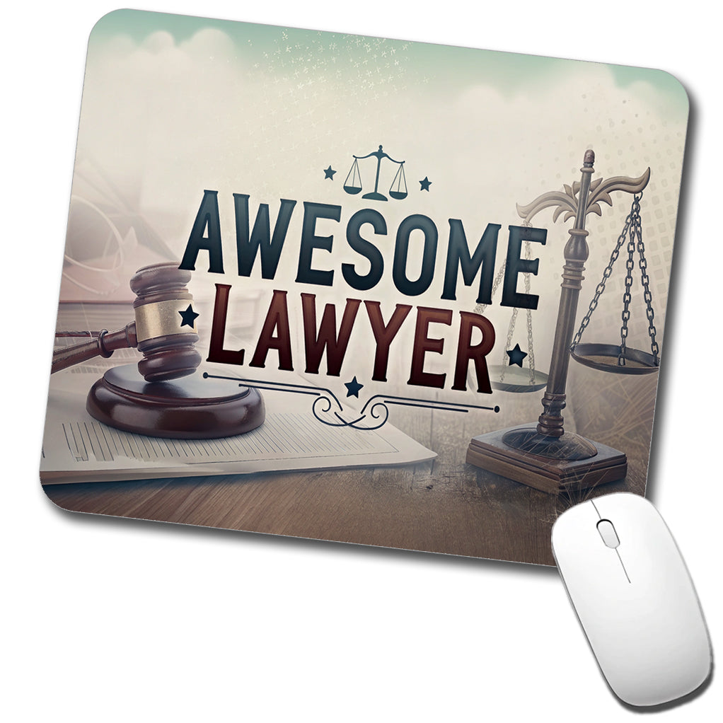 Awesome Lawyer Inspirational Scales of Justice Low Profile Mouse Pad Mat