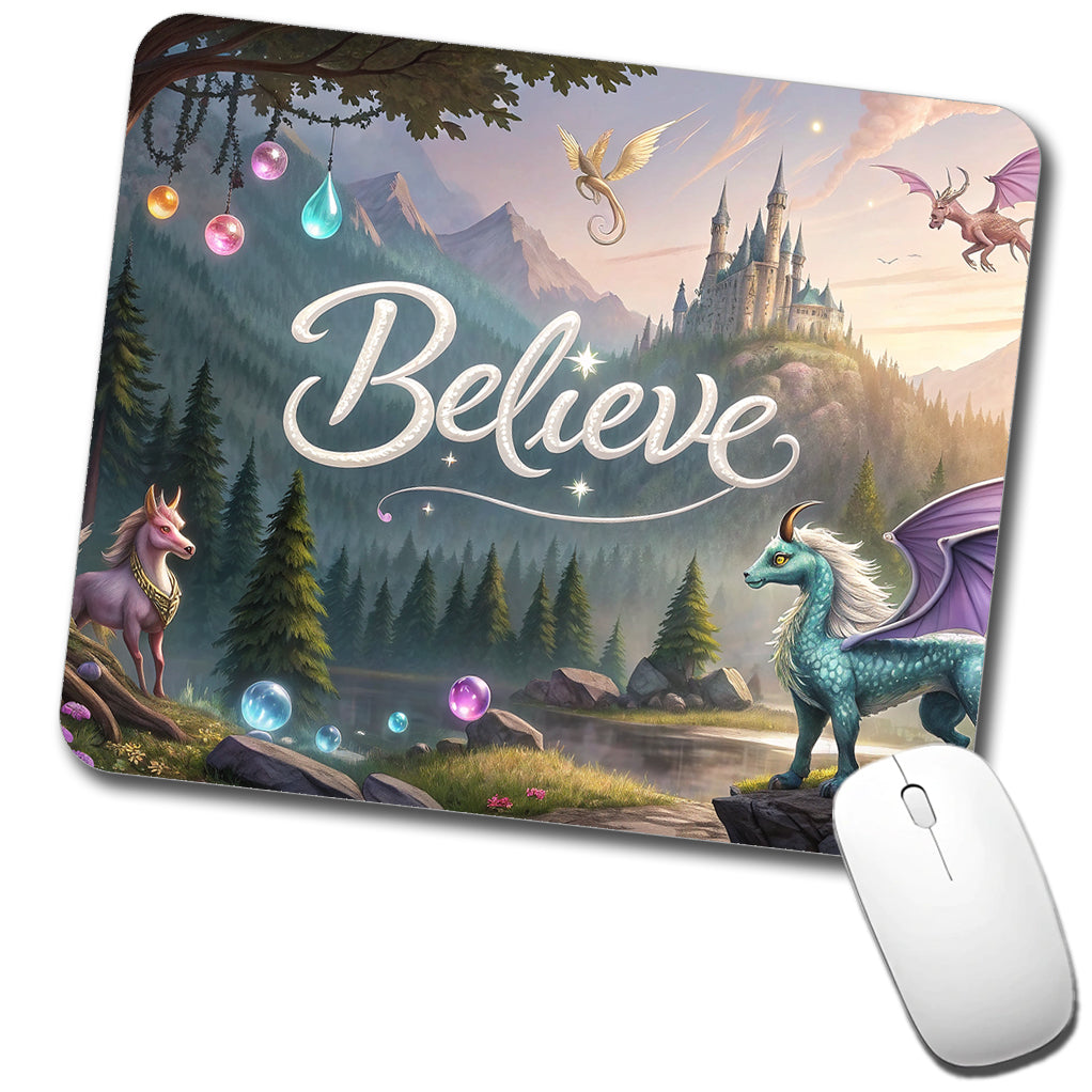 Believe Fantasy Creatures Low Profile Mouse Pad Mat