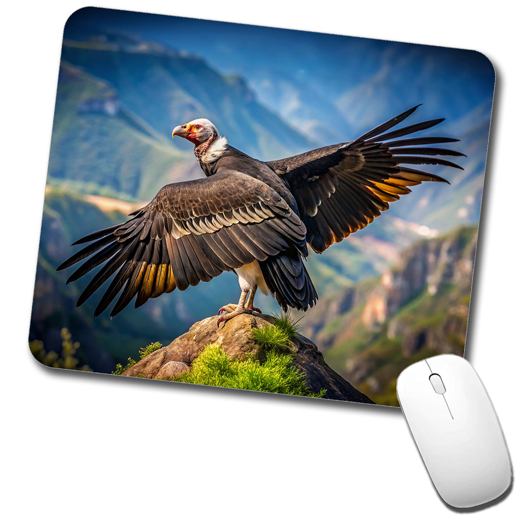 Condor on Mountain Top Low Profile Mouse Pad Mat