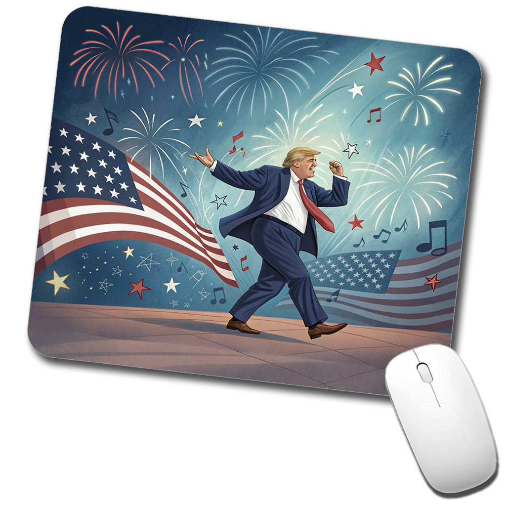 Dancing Patriotic Donald Trump Funny Low Profile Mouse Pad Mat