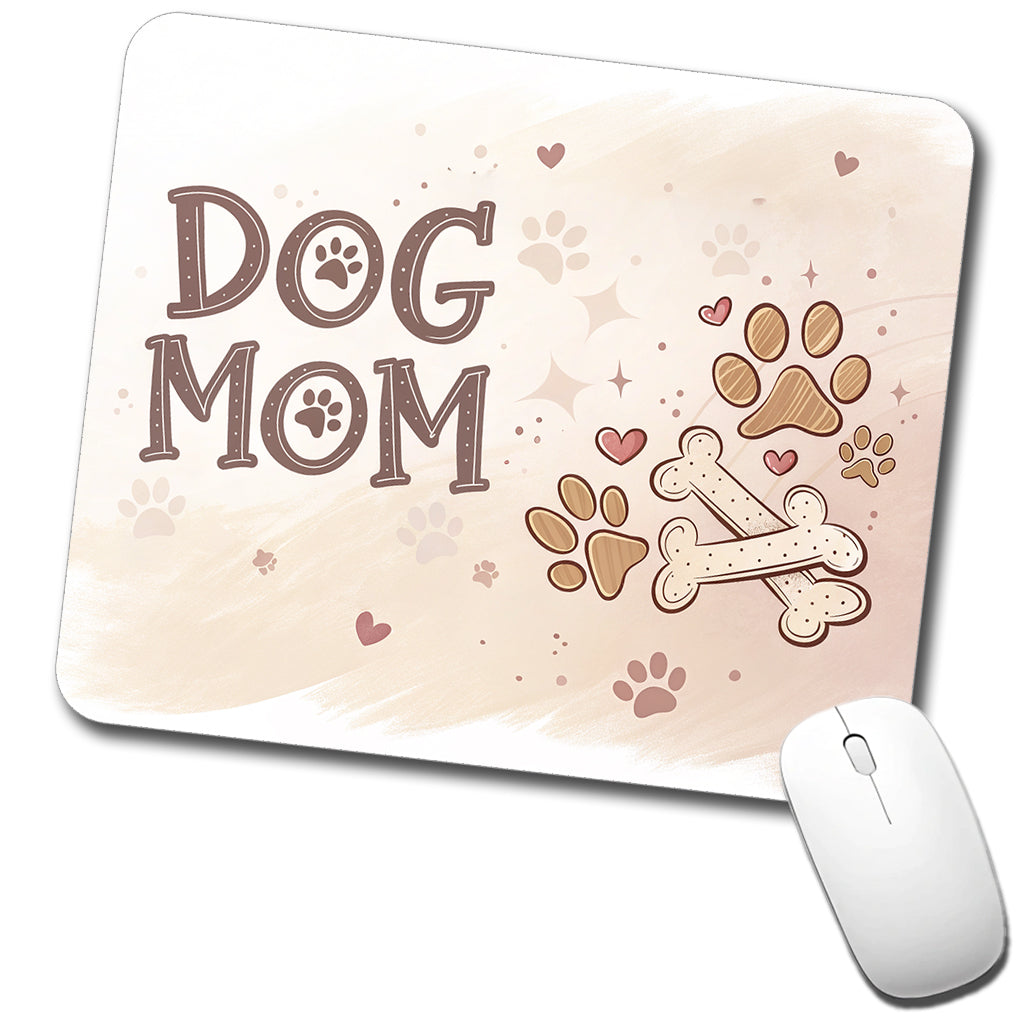 Dog Mom Paw Prints Treats Low Profile Mouse Pad Mat