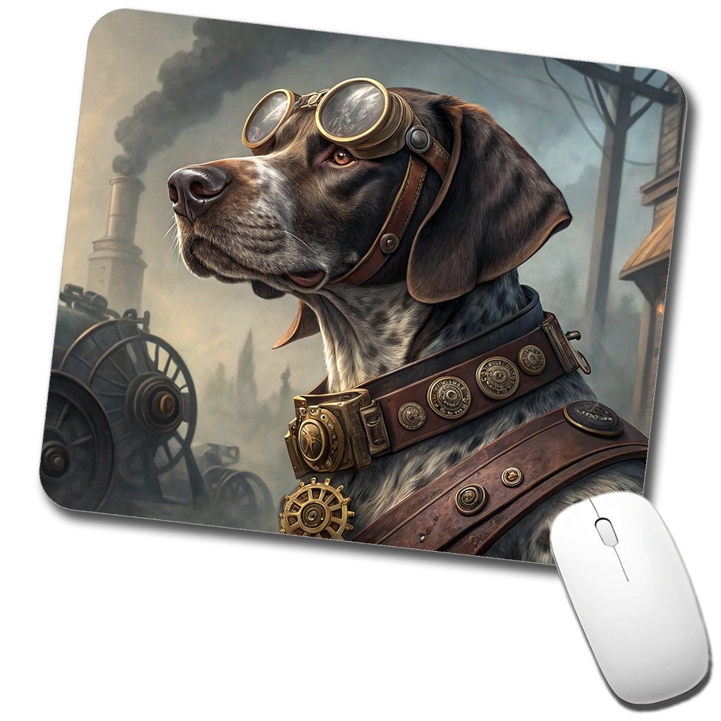 German Shorthaired Pointer Dog Steampunk Low Profile Mouse Pad Mat