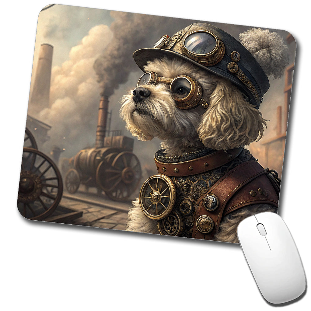 Maltipoo Dog Steampunk Low Profile Mouse Pad Mat