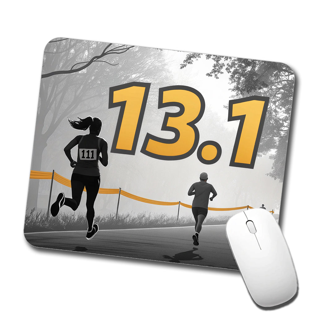 13.1 Marathon Running Jogging Low Profile Mouse Pad Mat