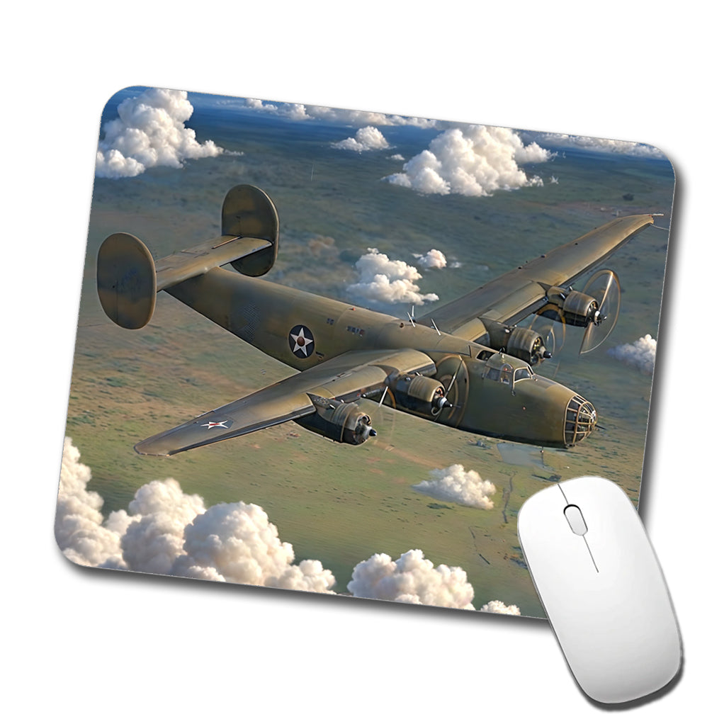 B-24 Liberator Bomber WWII United States Air Force Heavy Bomber Low Profile Mouse Pad Mat