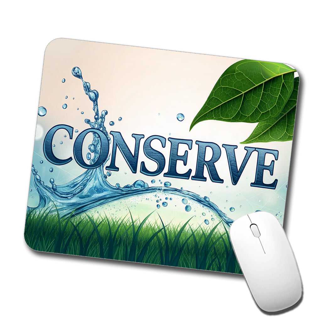 Conserve Water Recycle Conservation Low Profile Mouse Pad Mat