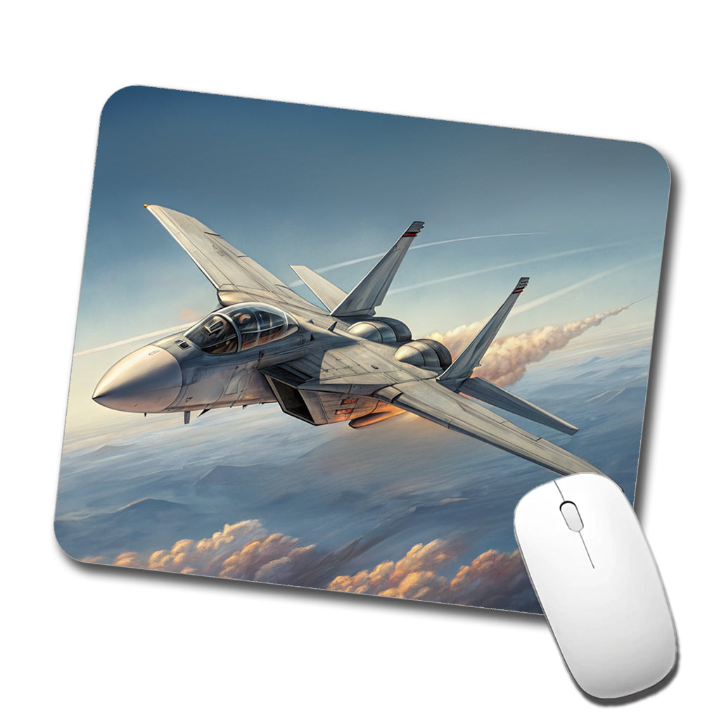 F-14 Tomcat United States Navy Air Superiority Plane In Flight Cold War Era Low Profile Mouse Pad Mat