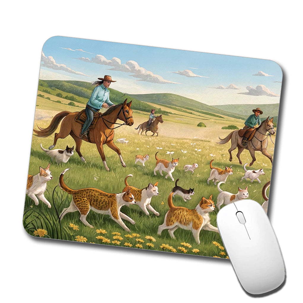 People Herding Cats Low Profile Mouse Pad Mat