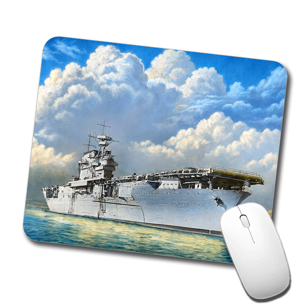 USS Yorktown Class Aircraft Carrier WWII US Navy Low Profile Mouse Pad Mat