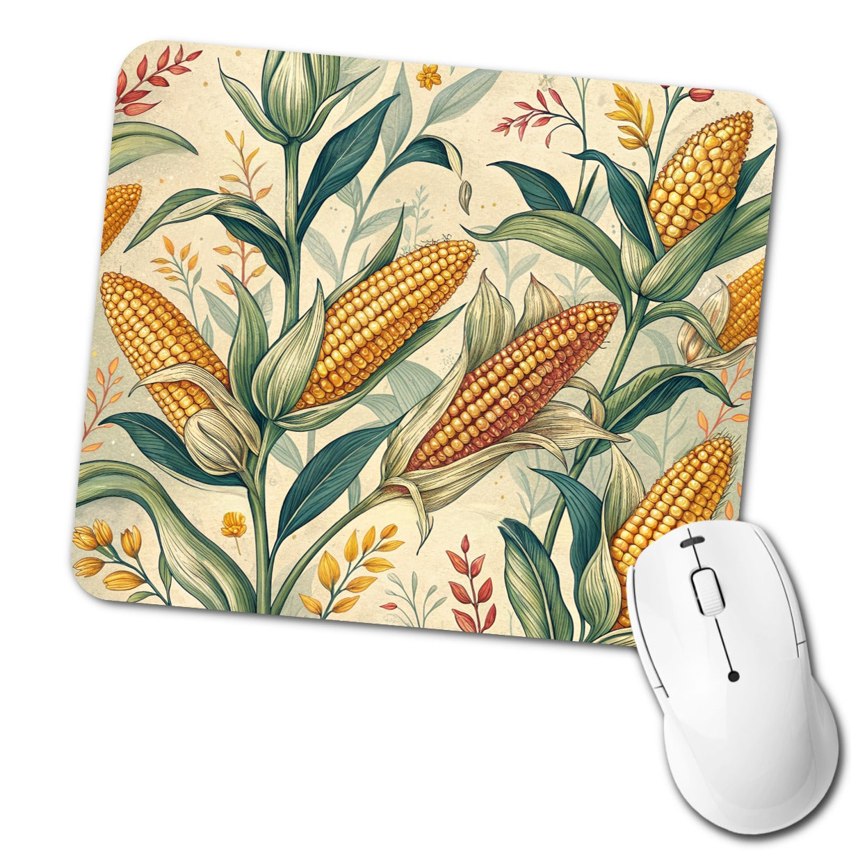 Corn on the Cob Pattern Low Profile Mouse Pad Mat