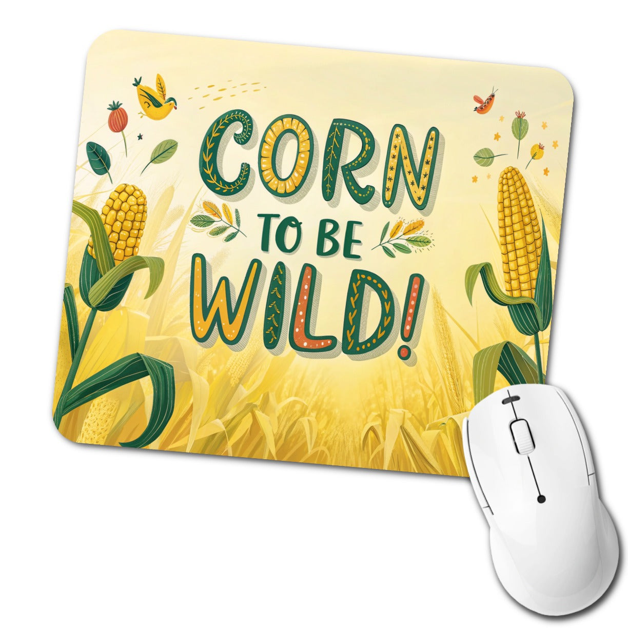 Corn To Be Wild Funny Low Profile Mouse Pad Mat