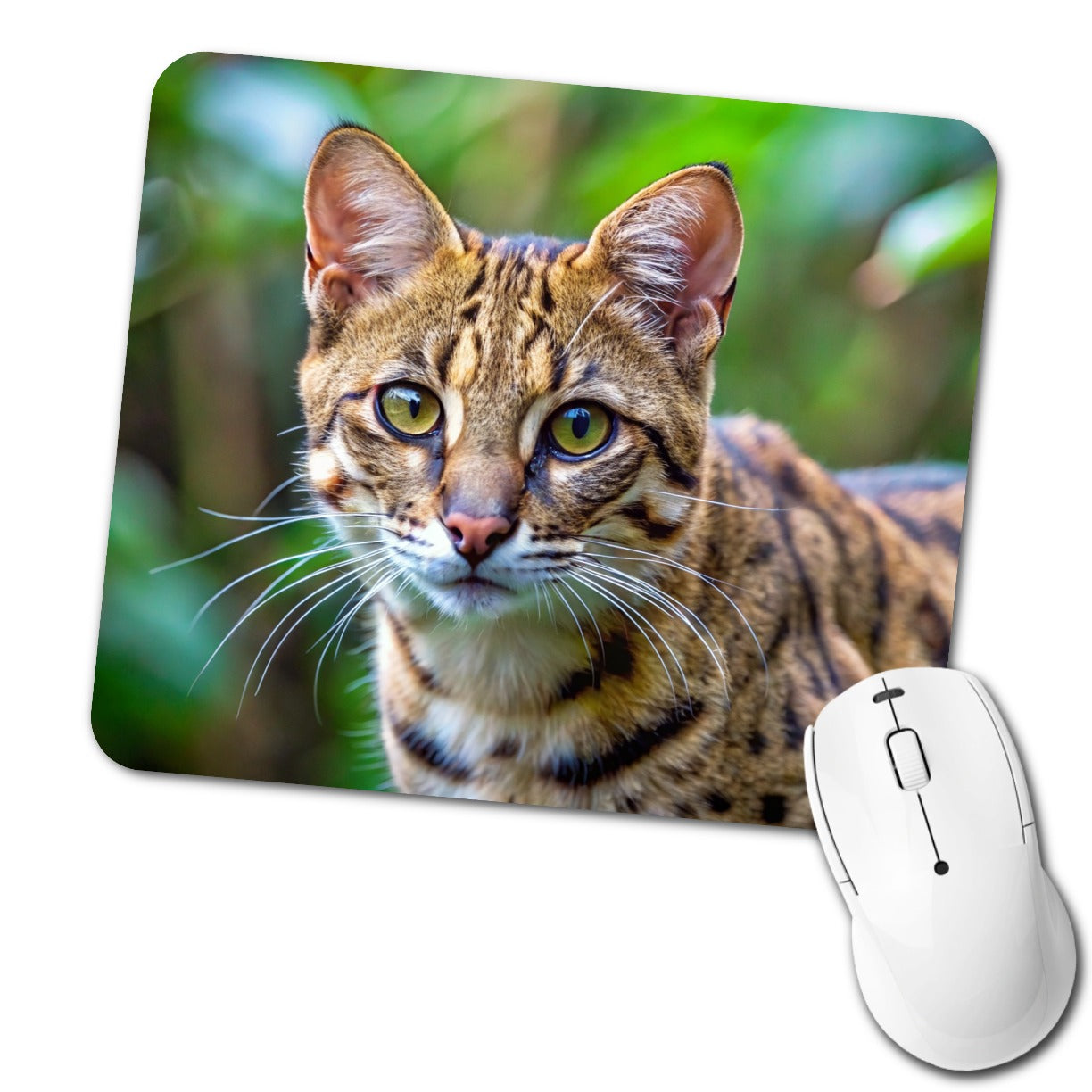 Kodkod Wild Cat Photo Low Profile Mouse Pad Mat