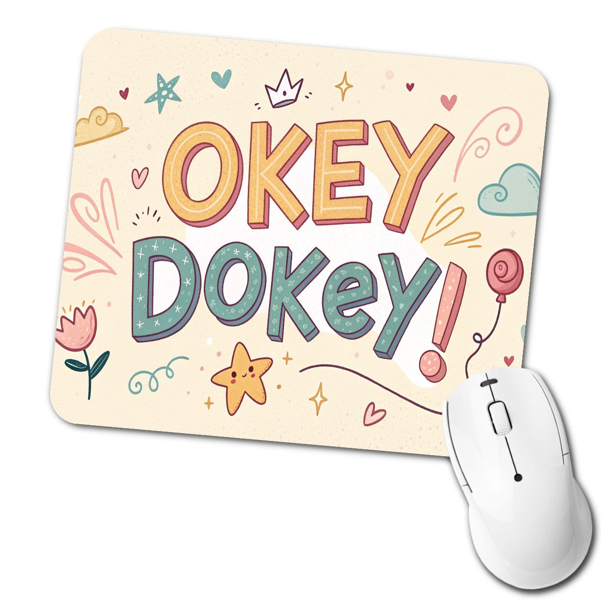 Okey Dokey Cute Low Profile Mouse Pad Mat