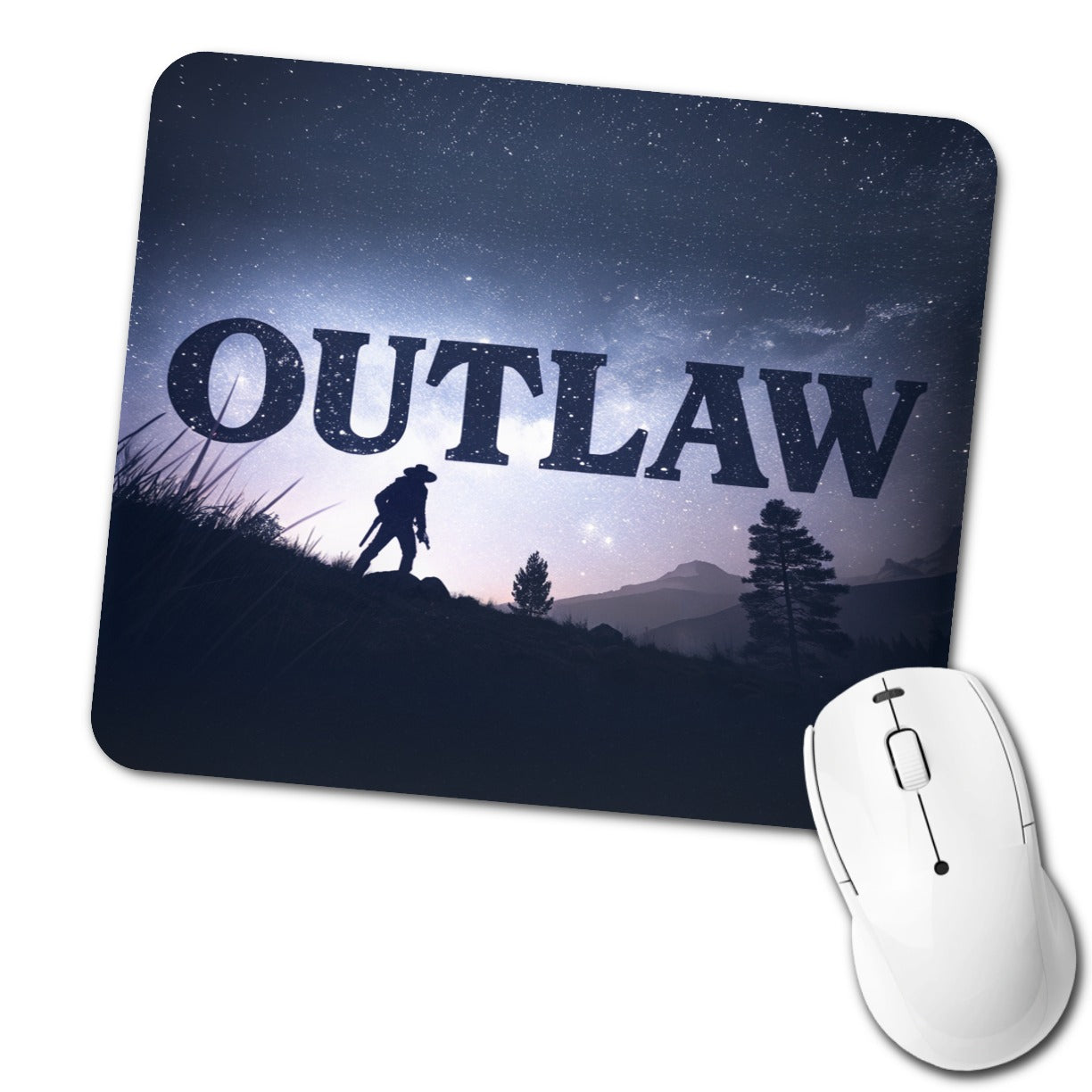 Outlaw Renegade Cowboy Low Profile Mouse Pad Mat