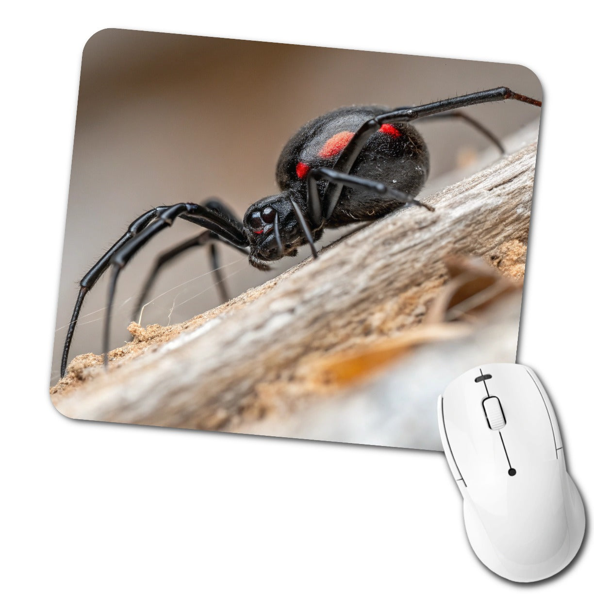 Black Widow Spider Arachnid Low Profile Mouse Pad Mat