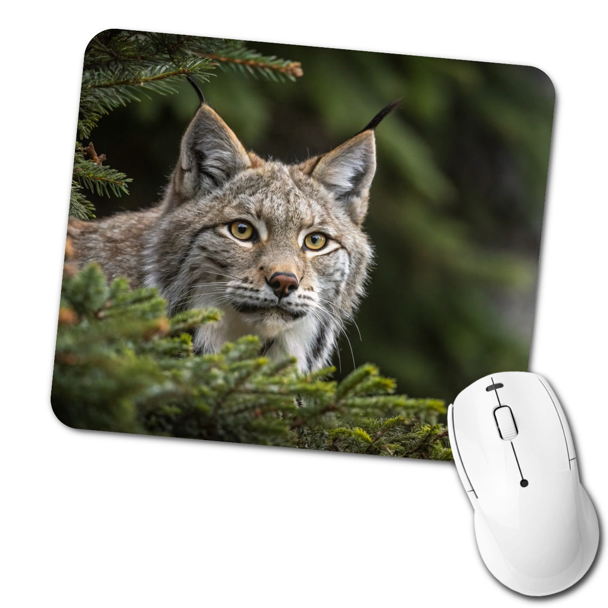 Canada Lynx Wildlife Nature Low Profile Mouse Pad Mat