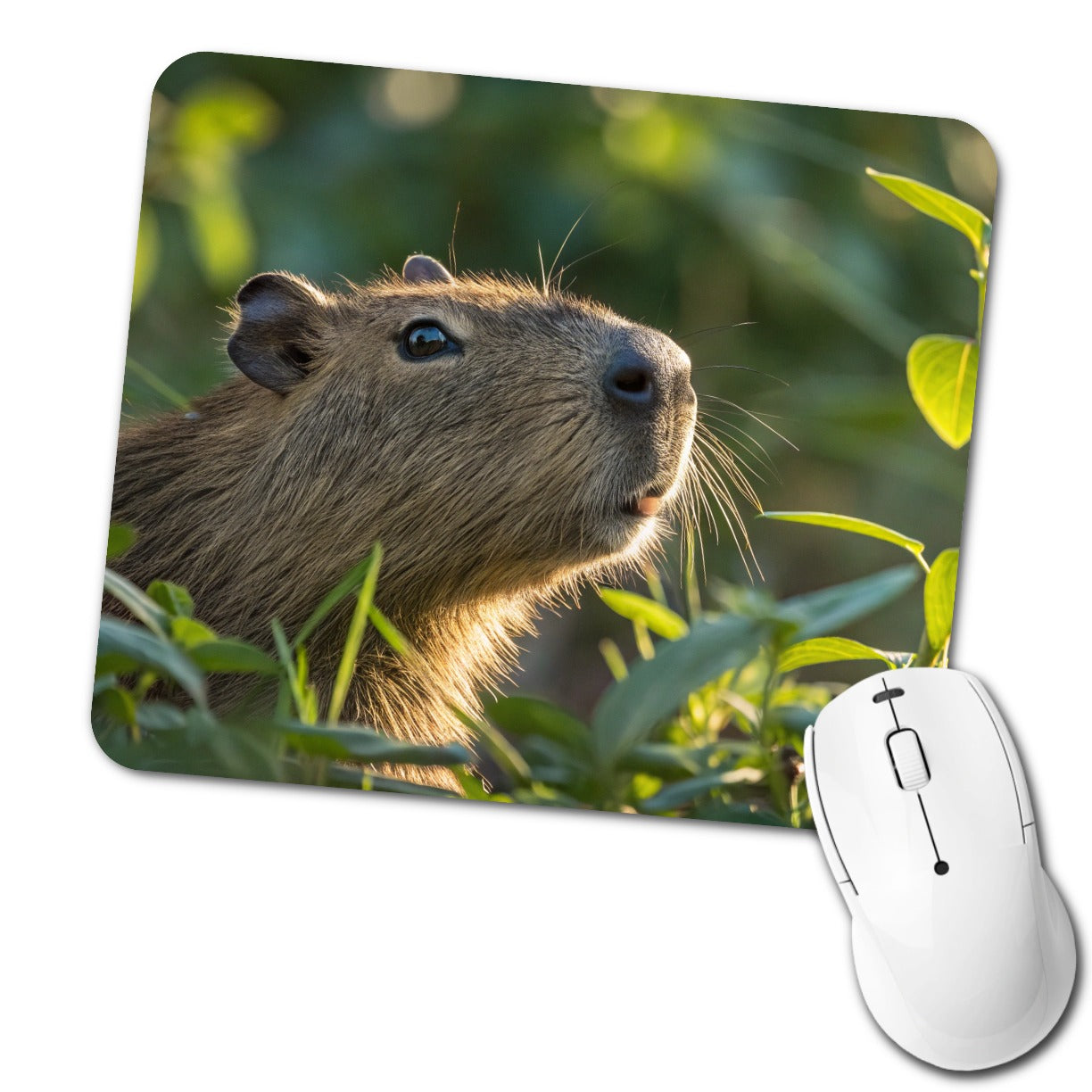 Capybara Wildlife Nature Scene Low Profile Mouse Pad Mat