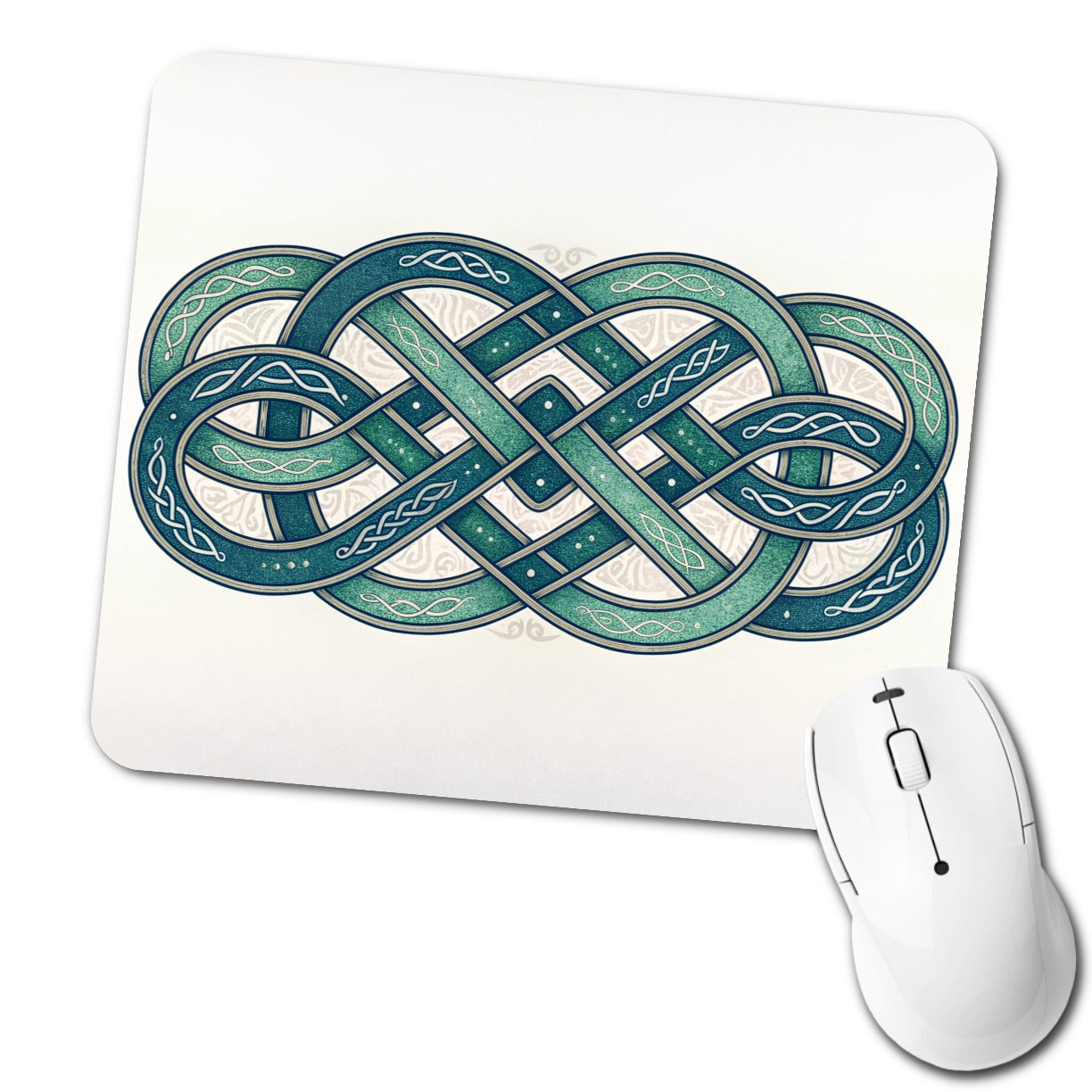 Irish Celtic Intricate Knot Low Profile Mouse Pad Mat