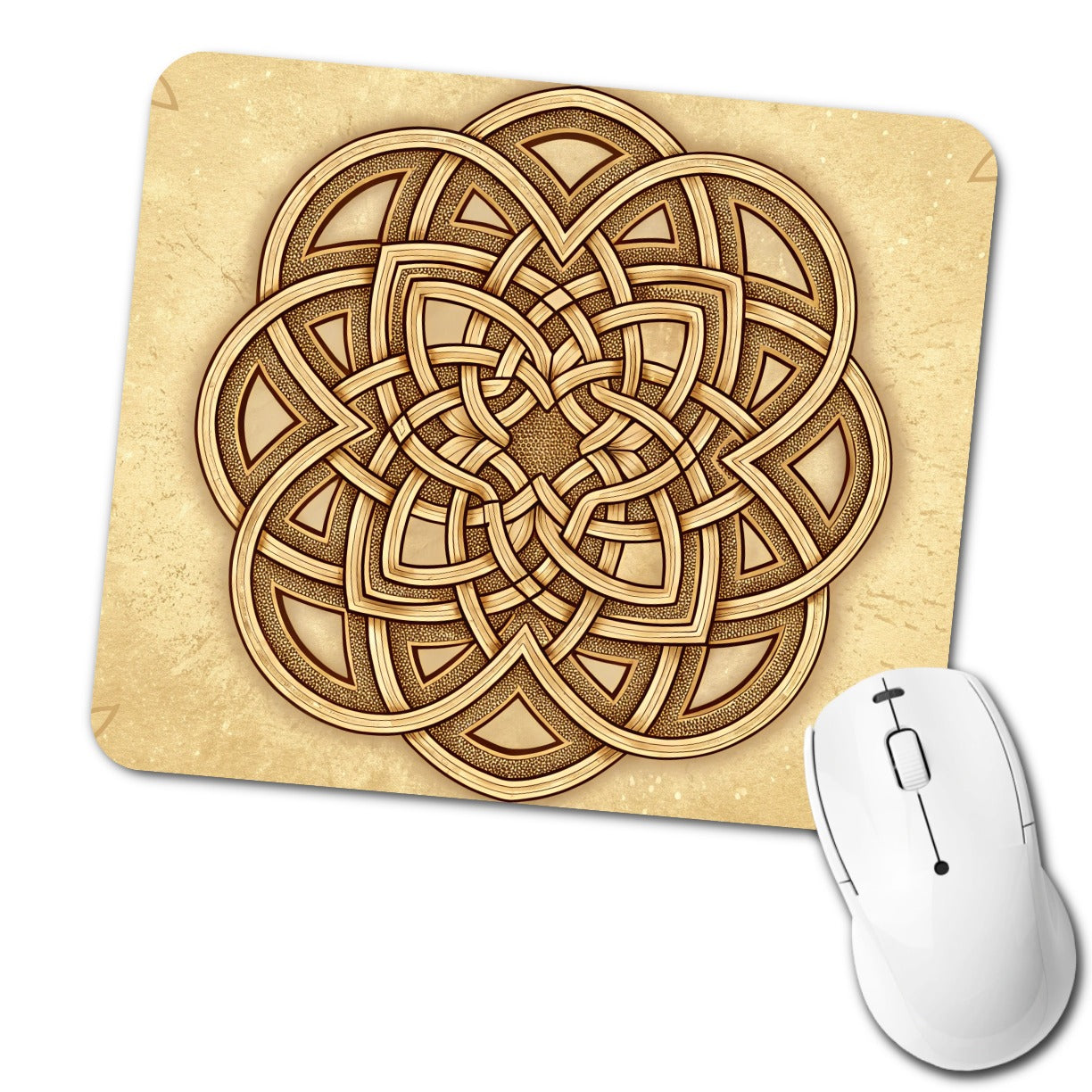 Irish Celtic Mandala Low Profile Mouse Pad Mat