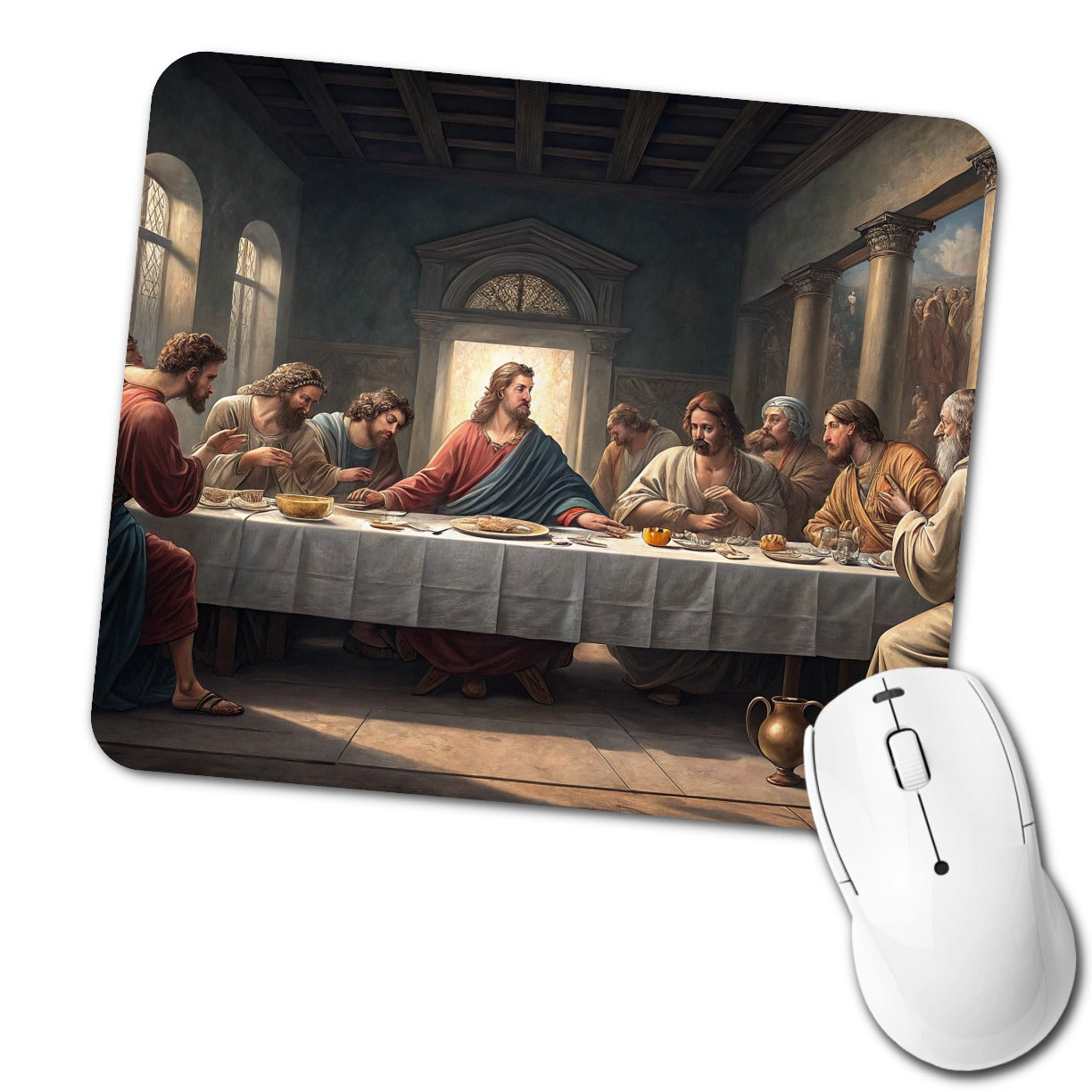 Last Supper Da Vinci Inspired Low Profile Mouse Pad Mat