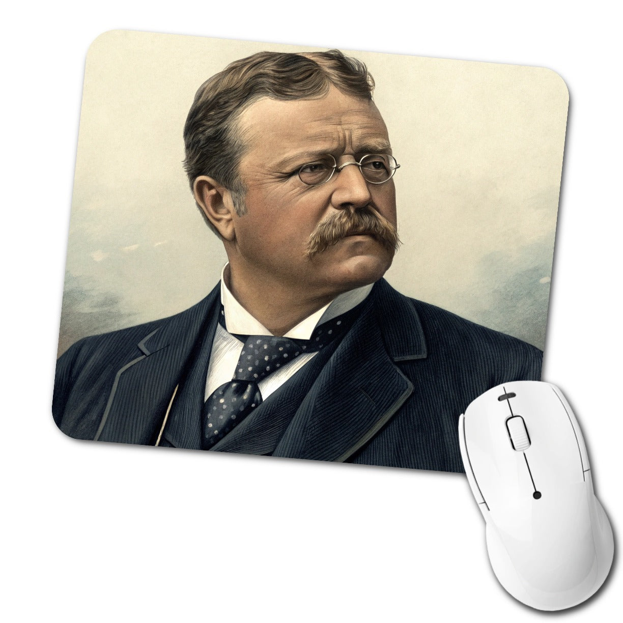 Theodore Roosevelt American President Low Profile Mouse Pad Mat