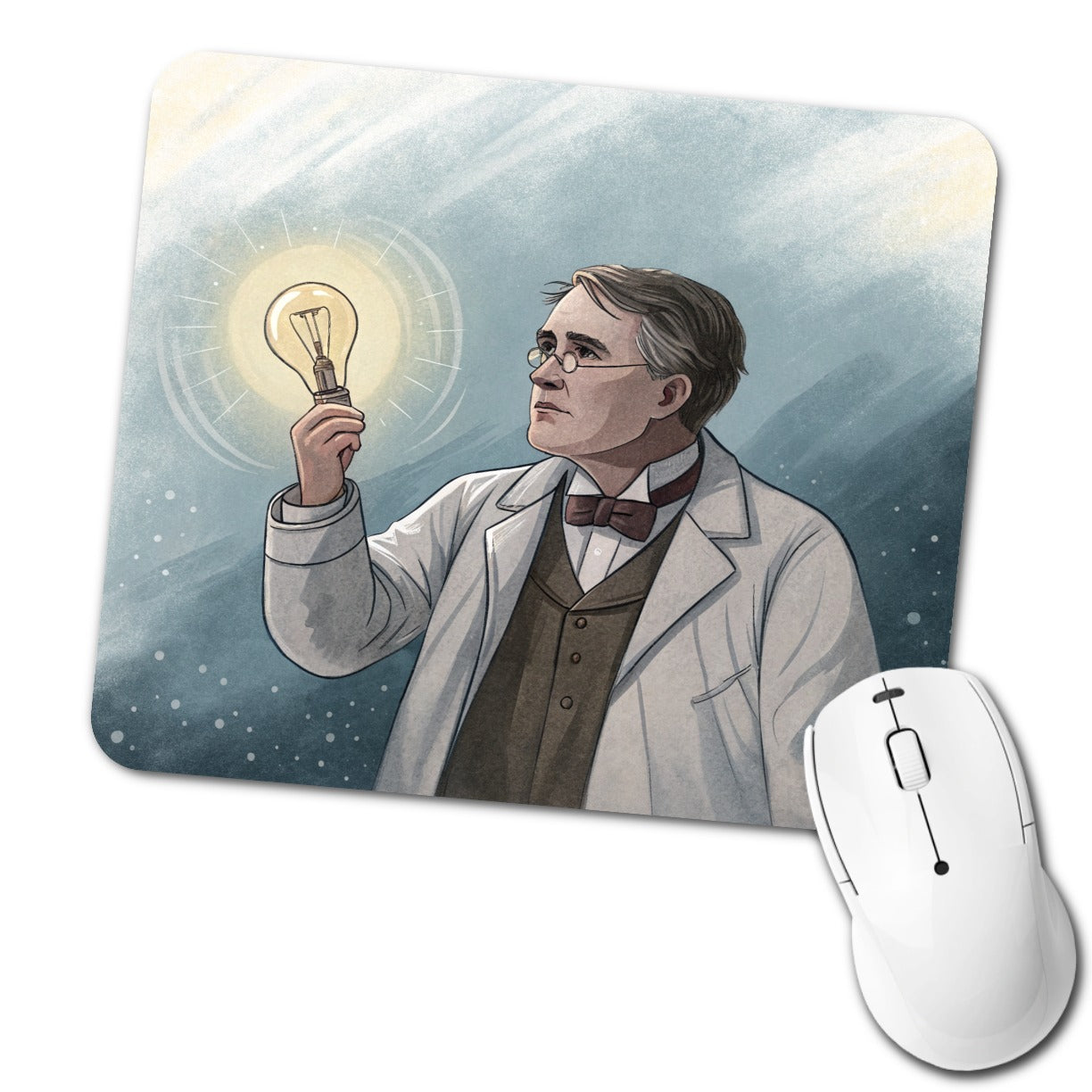 Thomas Edison American Inventor Low Profile Mouse Pad Mat