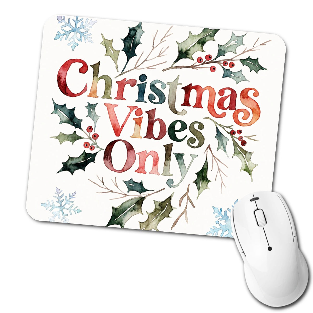 Christmas Vibes Only Low Profile Mouse Pad Mat