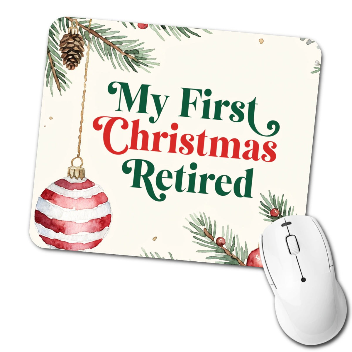 First Christmas Retired Red Green Low Profile Mouse Pad Mat