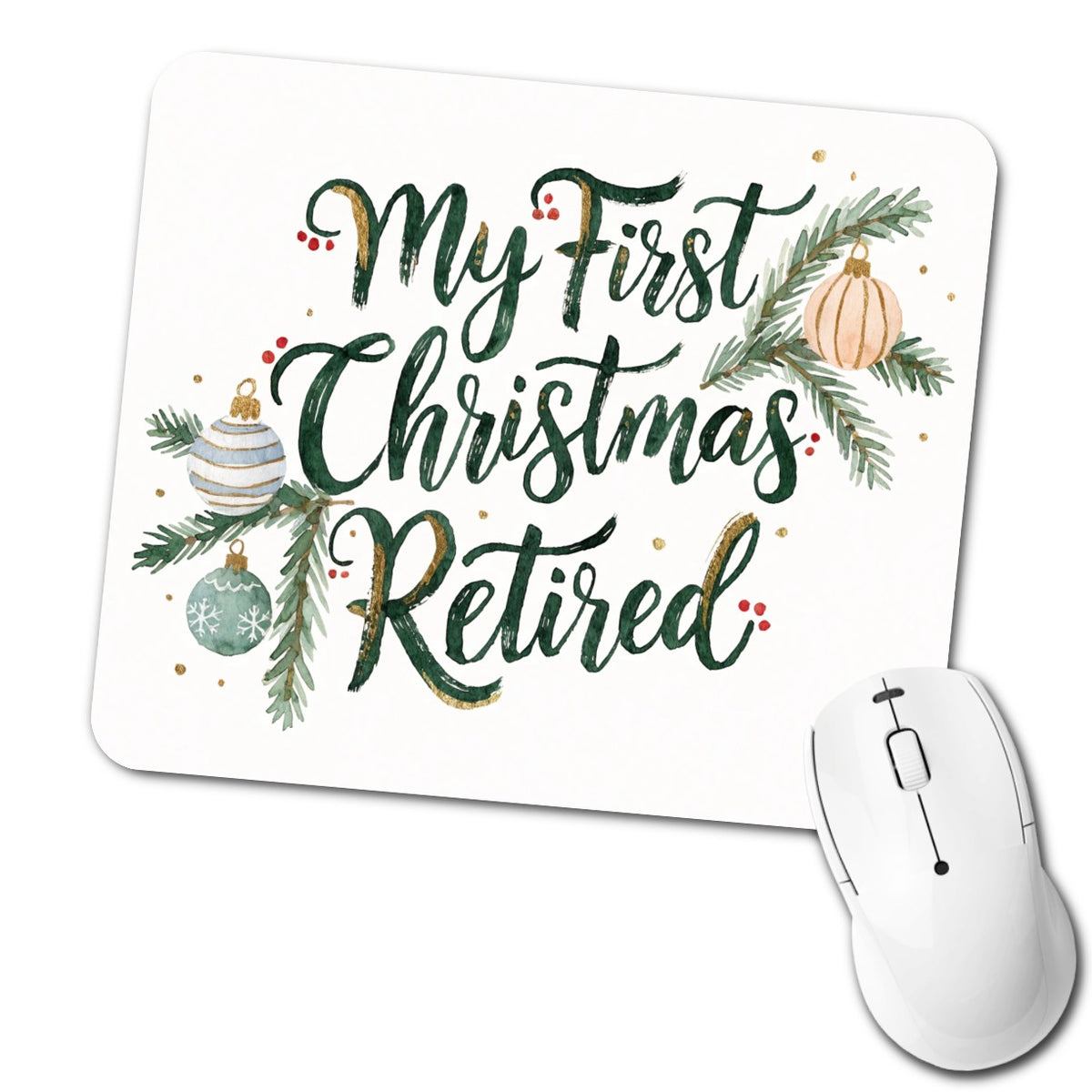 First Christmas Retired Script Low Profile Mouse Pad Mat