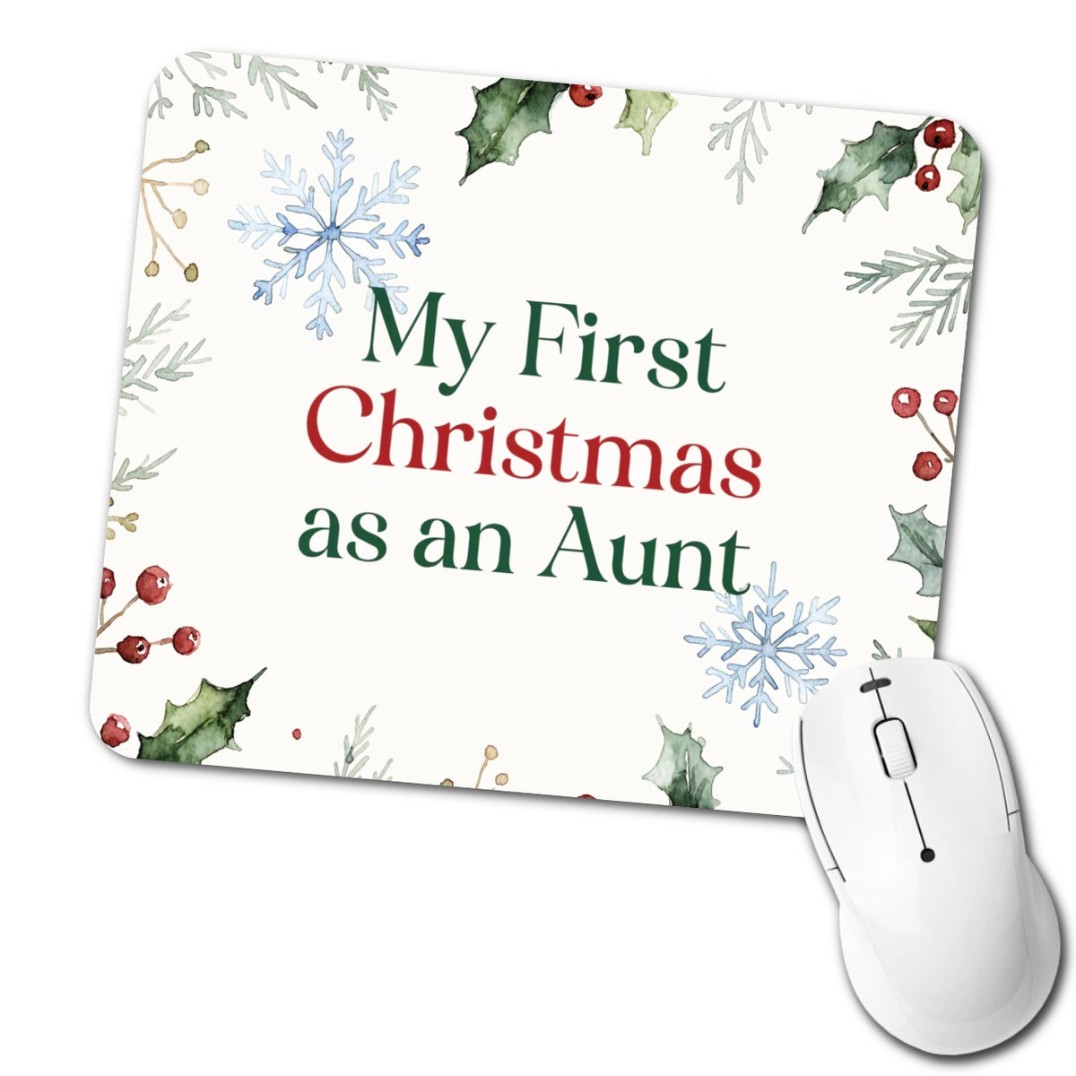 Fist Christmas Aunt Low Profile Mouse Pad Mat