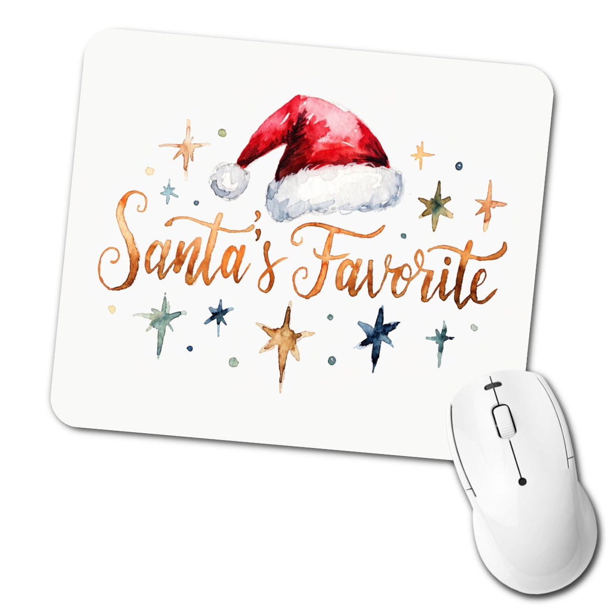 Santa's Favorite Christmas Funny Low Profile Mouse Pad Mat