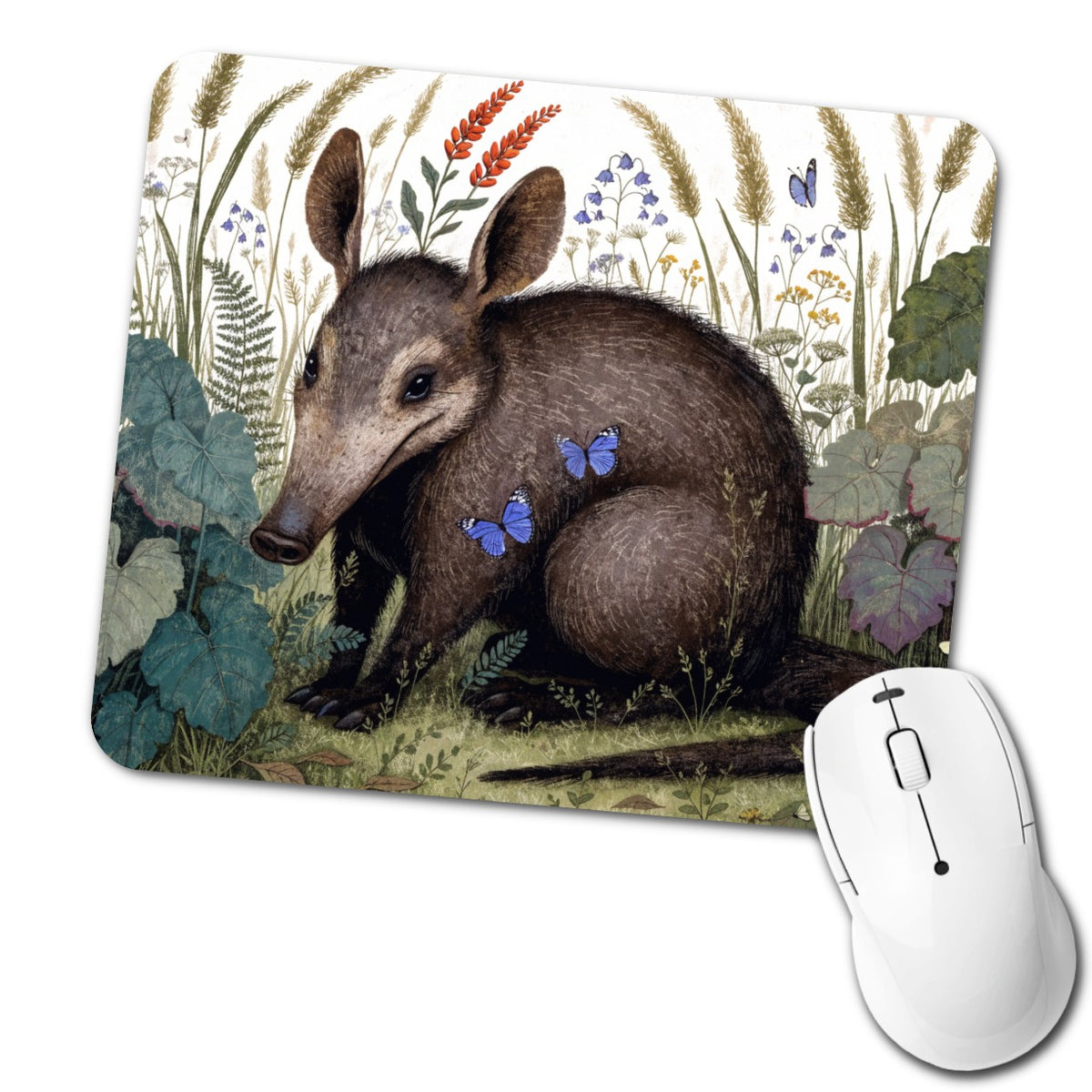 Aardvark African Wildflowers Low Profile Mouse Pad Mat