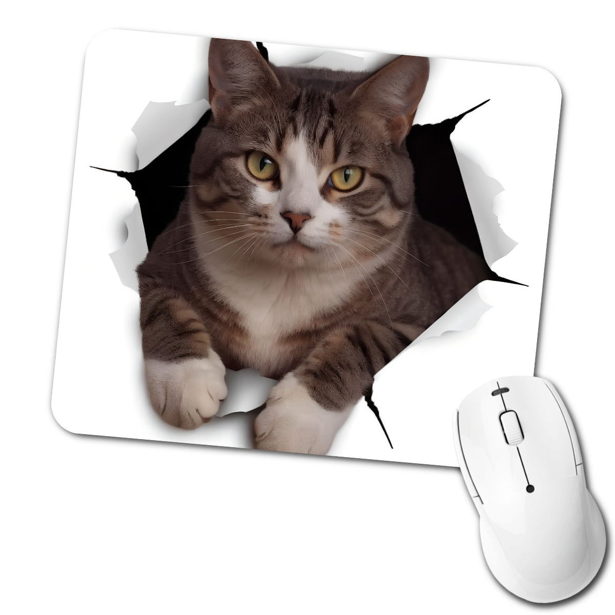 American Shorthaired Cat Breakout Low Profile Mouse Pad Mat