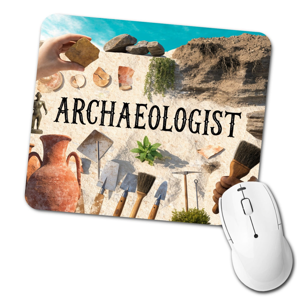 Archaeologist Low Profile Mouse Pad Mat