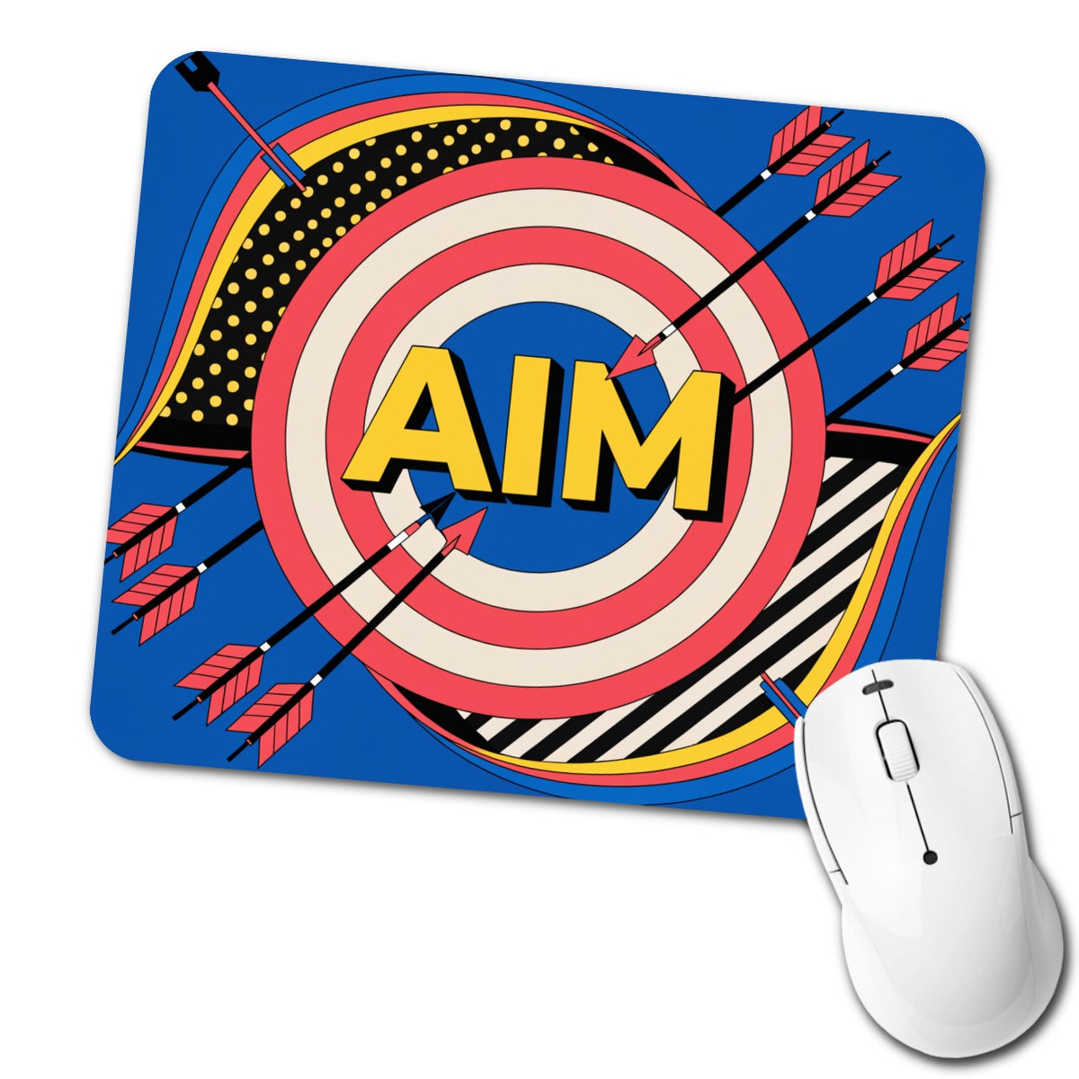 Archery Bow Arrow Target Low Profile Mouse Pad Mat