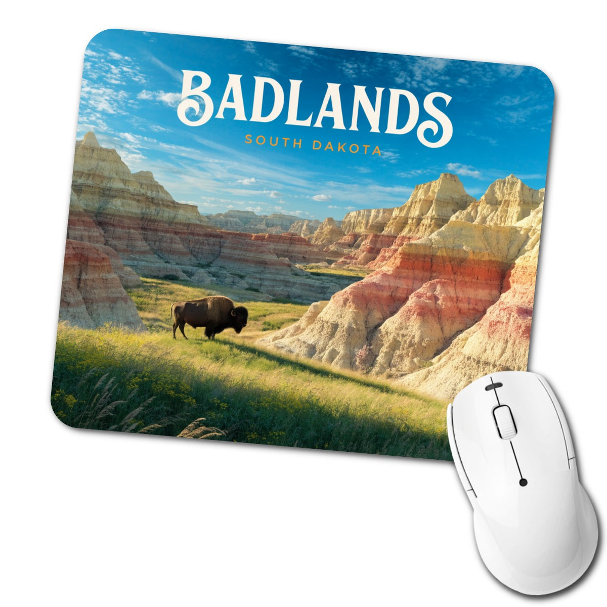 Badlands South Dakota Travel Low Profile Mouse Pad Mat