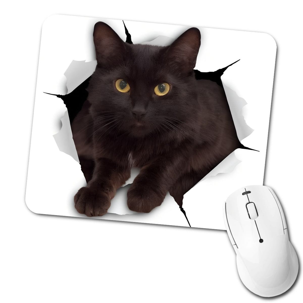 Black Cat Breakout Low Profile Mouse Pad Mat
