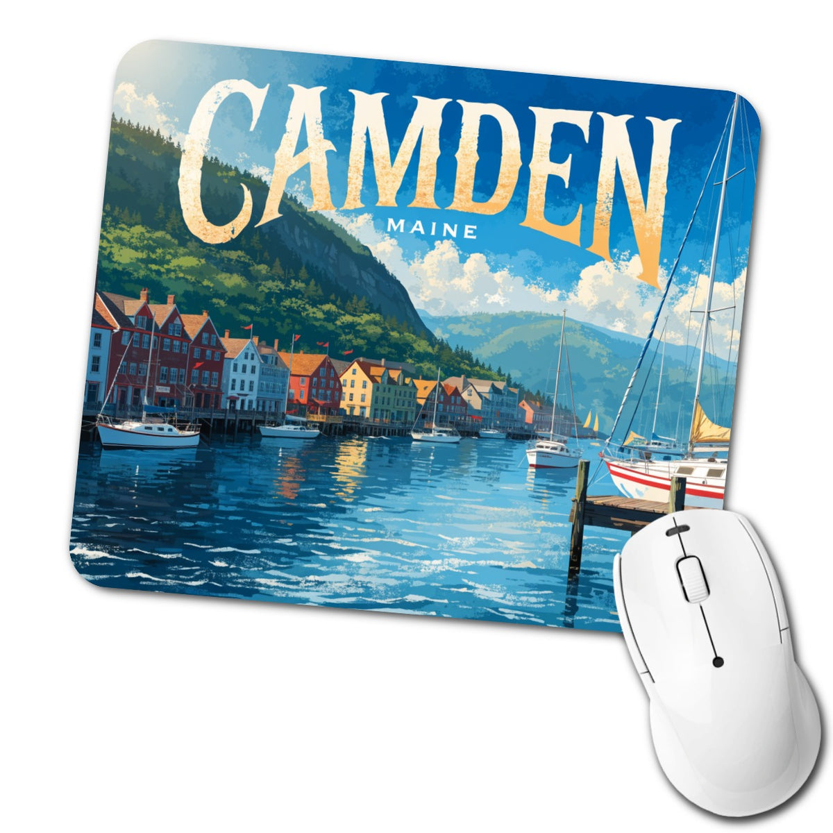 Camden Maine Travel Low Profile Mouse Pad Mat