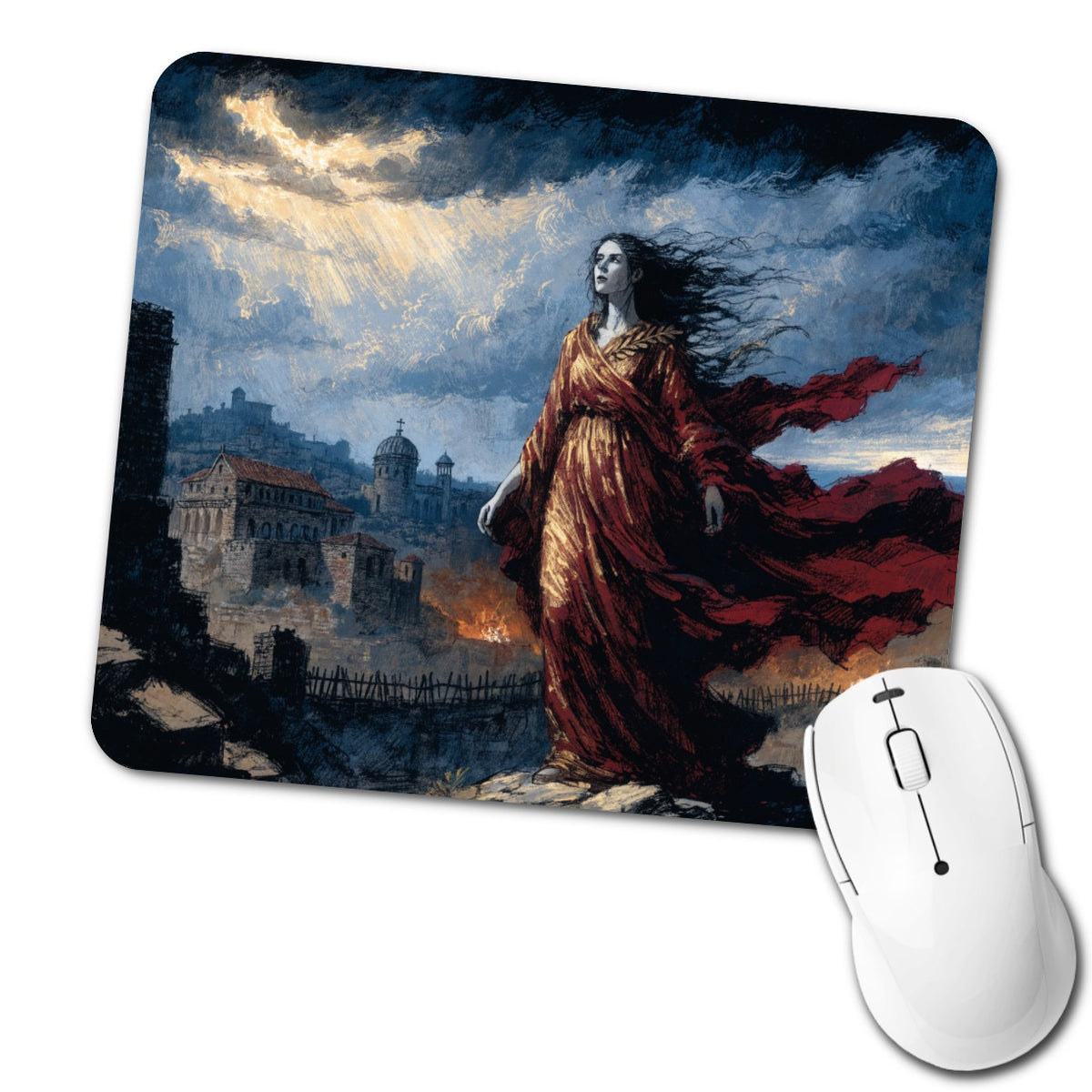 Cassandra Trojan Prophetess Low Profile Mouse Pad Mat