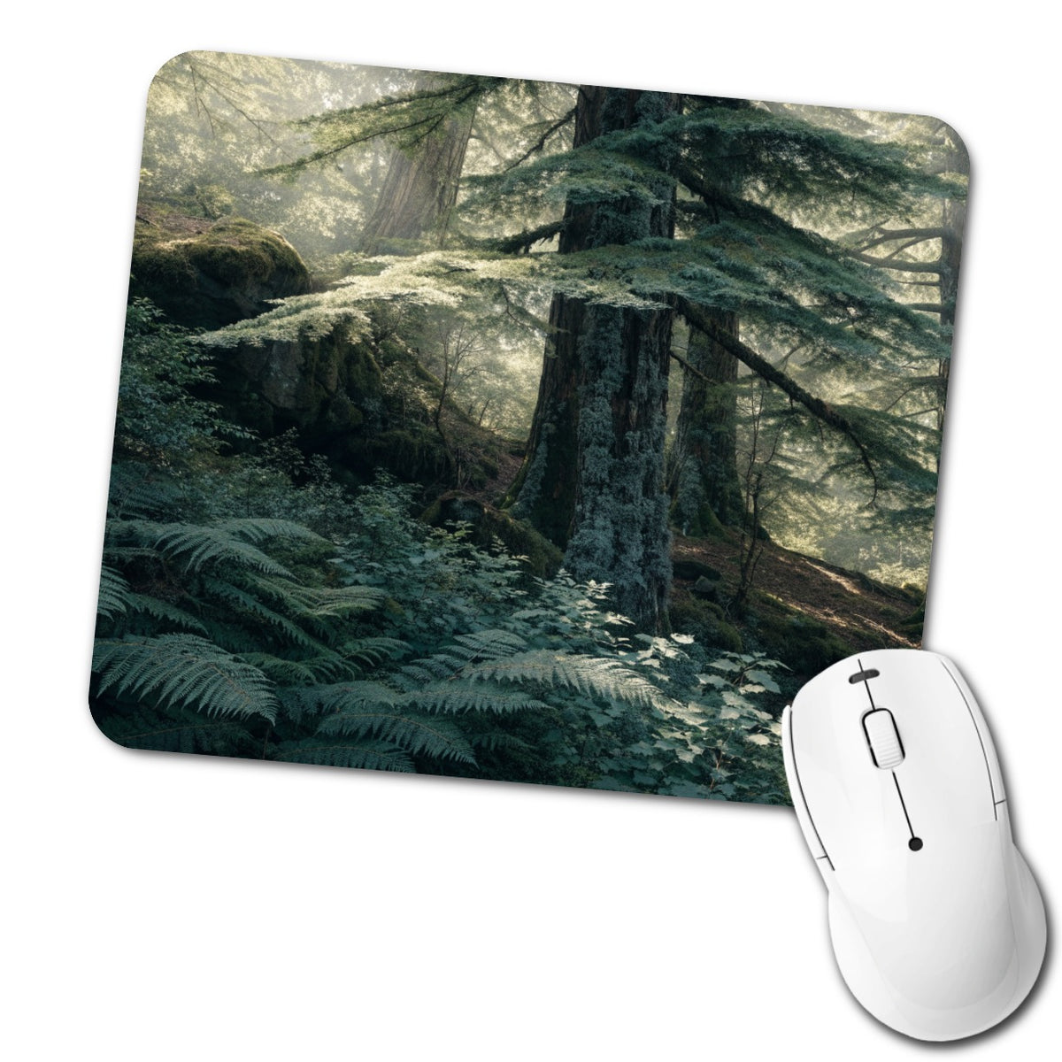 Cedar Woodland Forest Low Profile Mouse Pad Mat
