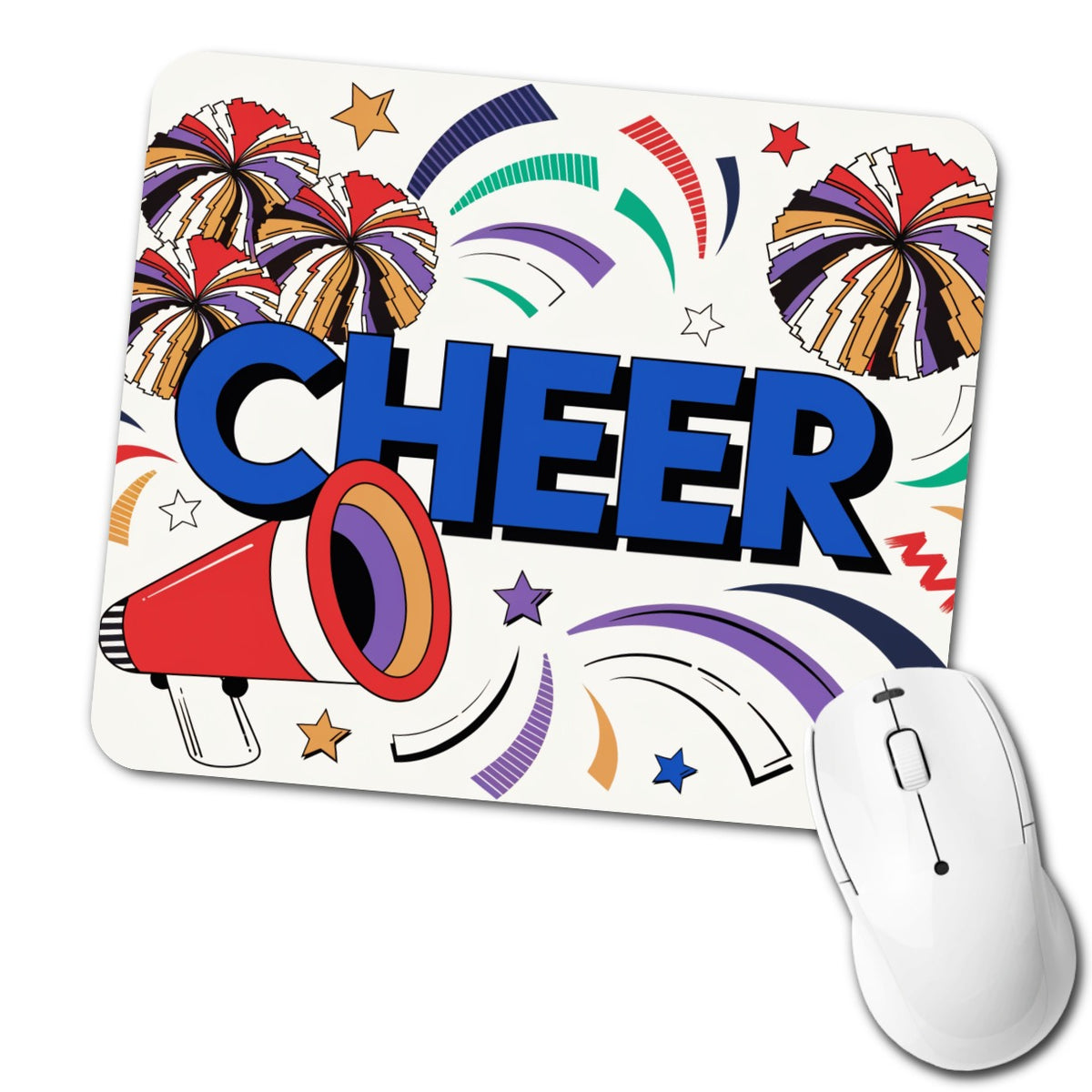 Cheer Cheerleader Colorful Low Profile Mouse Pad Mat