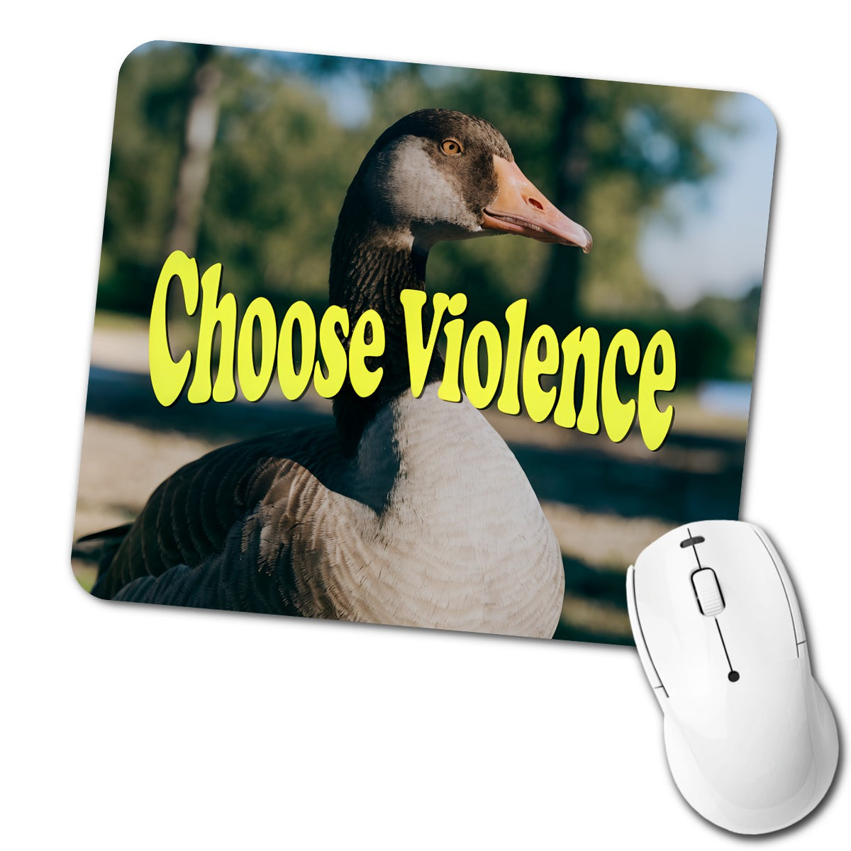 Choose Violence Goose Funny Low Profile Mouse Pad Mat