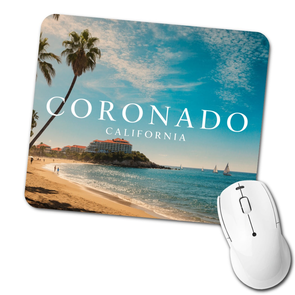Coronado California Travel Low Profile Mouse Pad Mat