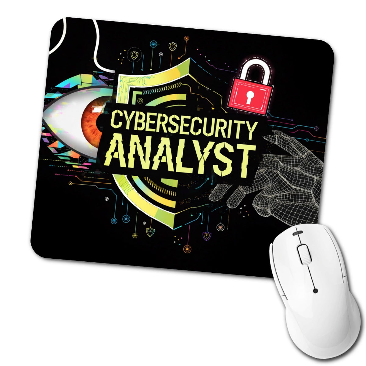Cybersecurity Analyst Low Profile Mouse Pad Mat