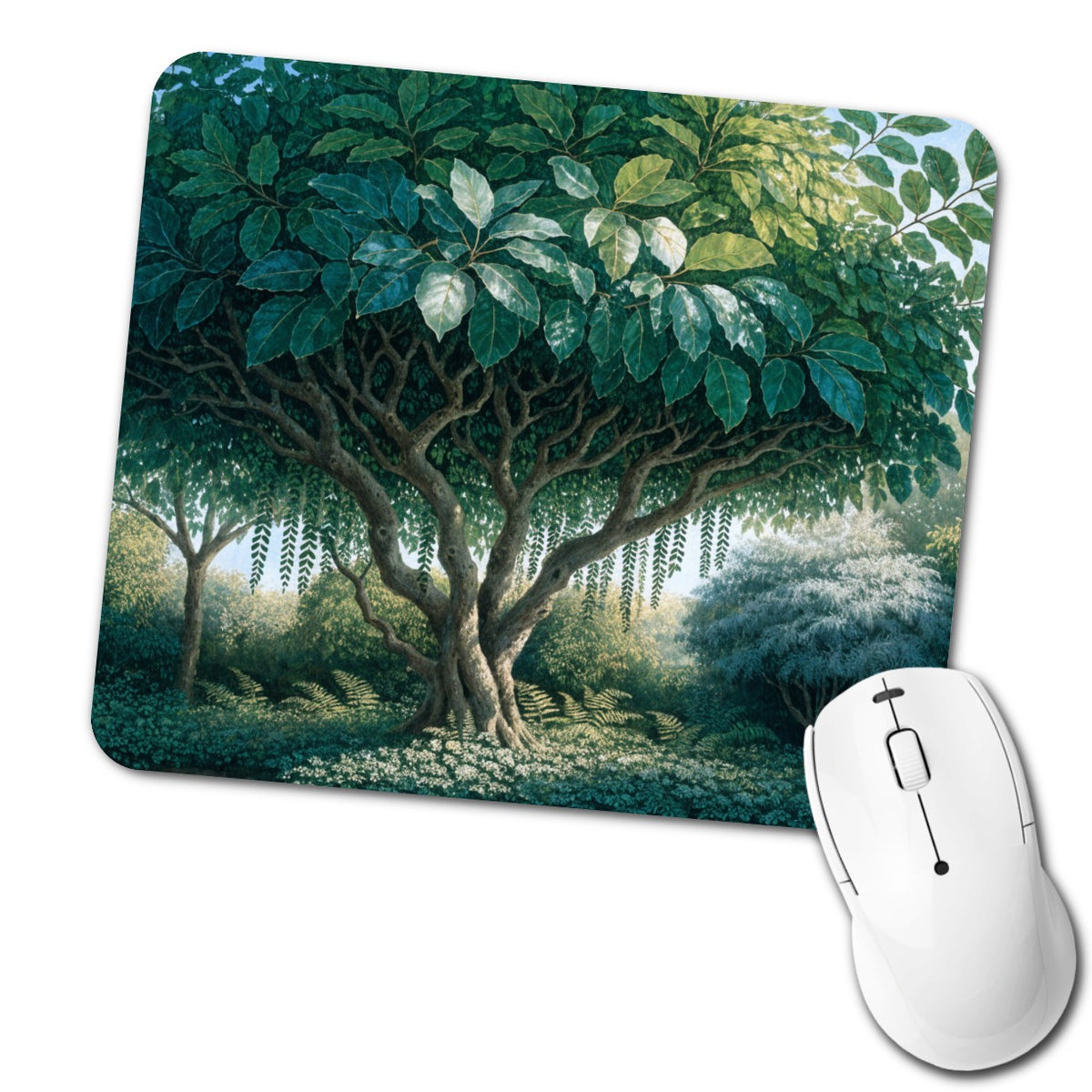 Ficus Tree Botanical Low Profile Mouse Pad Mat