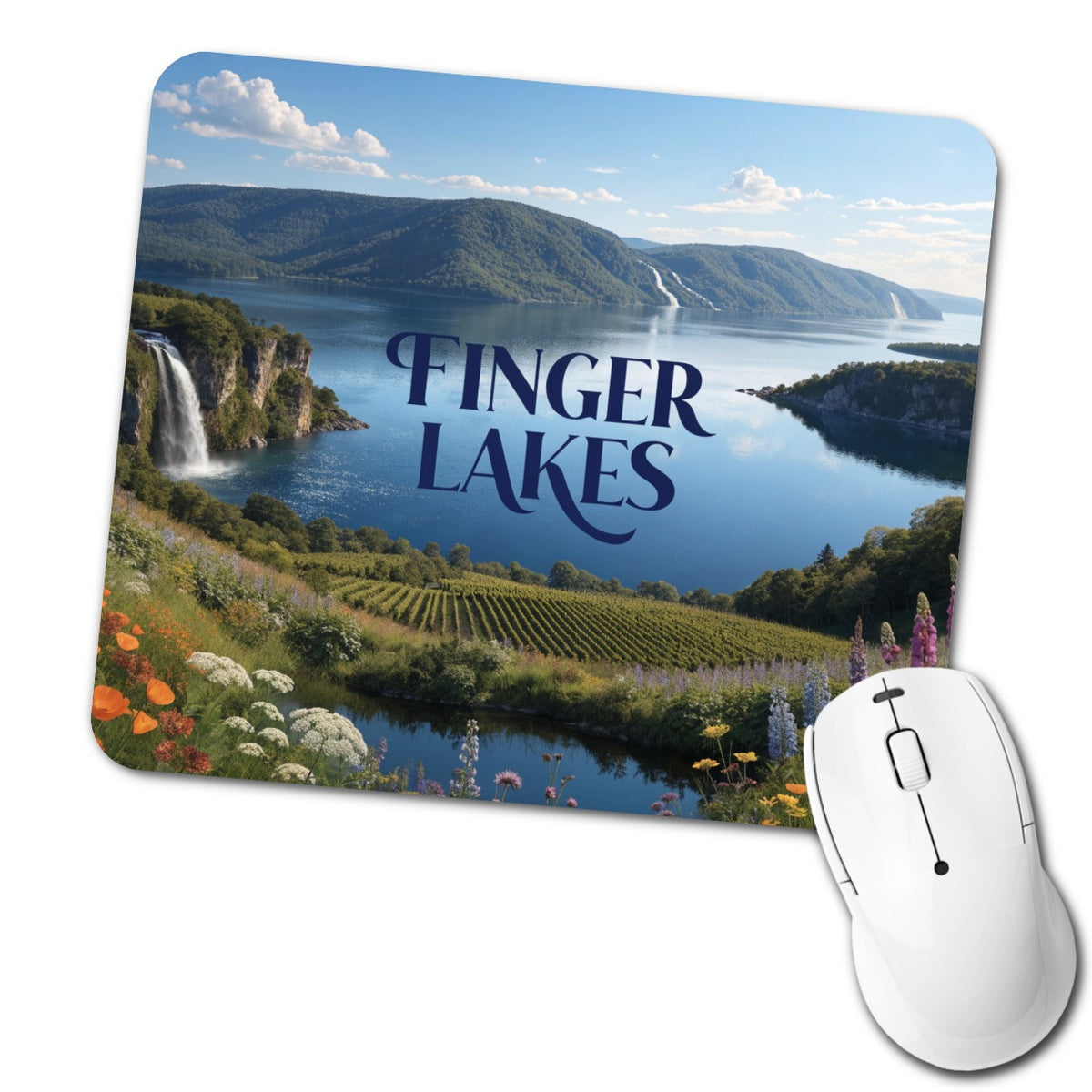 Finger Lakes Travel Low Profile Mouse Pad Mat