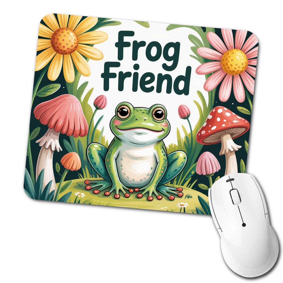 Frog Friend Charming Low Profile Mouse Pad Mat