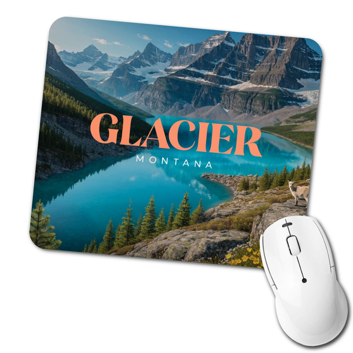 Glacier Montana Travel Low Profile Mouse Pad Mat