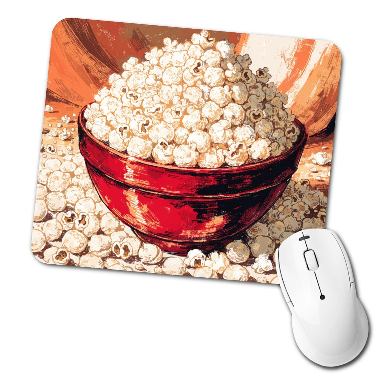 Gourmet Popcorn Movie Night Low Profile Mouse Pad Mat